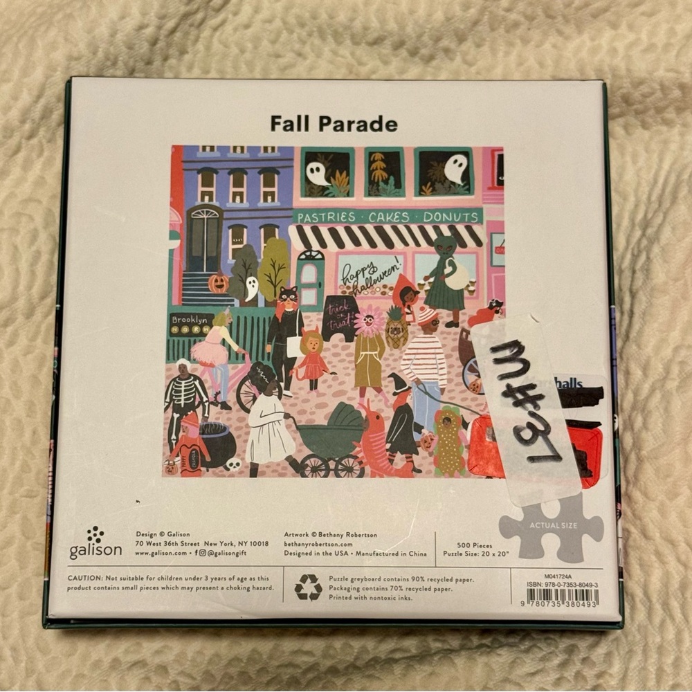New Galison Fall Parade Puzzle 500 Pieces - Picture 2 of 3